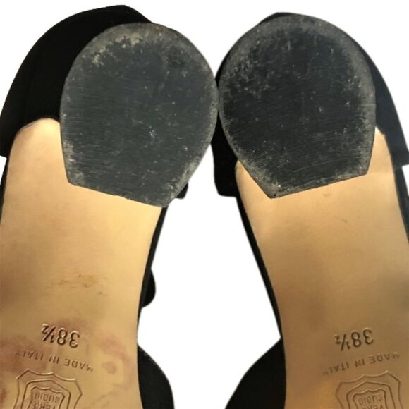 Vintage 90s Max Mara made in Italy kitten heel mary janes strappy shoes heels - Picture 3 of 15